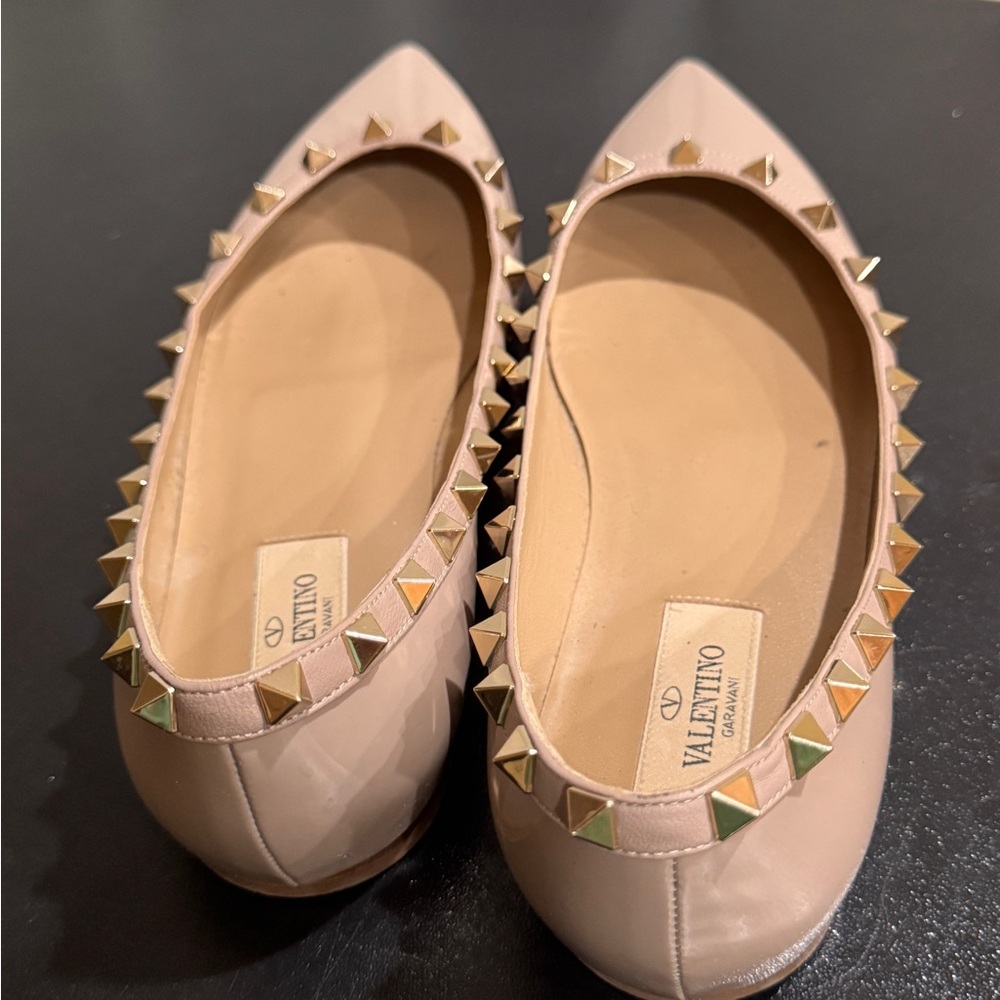 Valentino Garavani Poudre Studded  ballet Flats 38.5/ 8.5 made in Italy - Picture 4 of 10